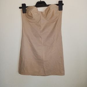 Strapless Shaping Bodysuit in nude color, Size S-B